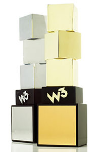 Gold and Silver W3 Award Trophies