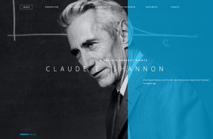 Claude Shannon Web Exhibit by Upswell