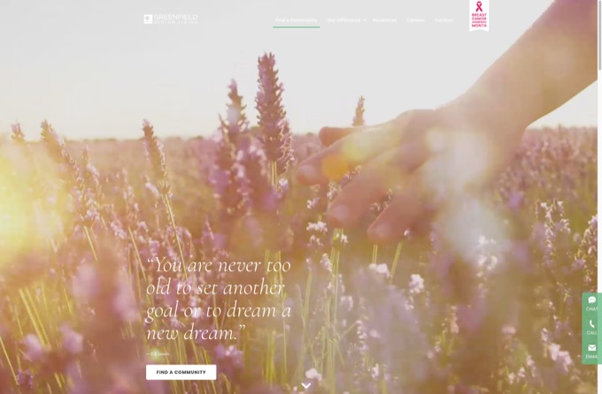 Greenfield Senior Living - Website by Garfield Group