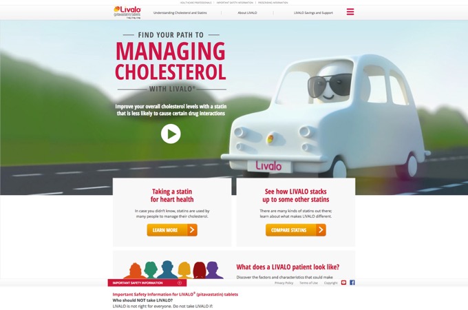 LIVALO Healthcare Professional Site by W2O