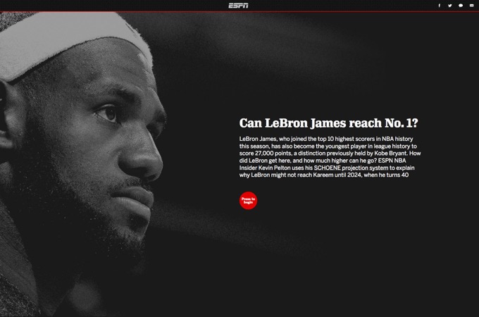 Follow LeBron by Viget