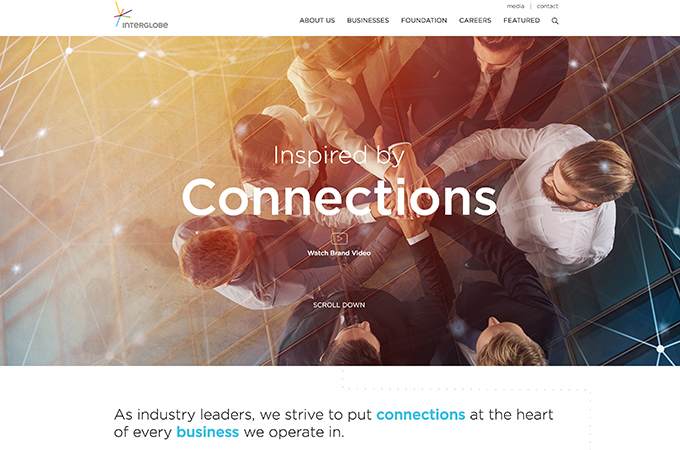 InterGlobe Corporate Website by VMLY&R Asia