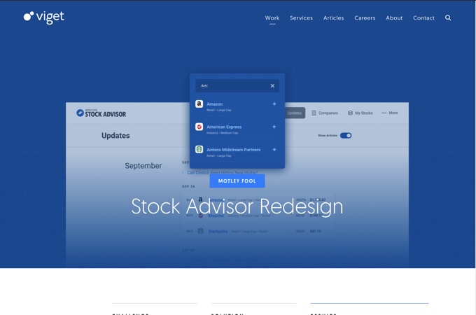 Motley Fool's Stock Advisor by Viget