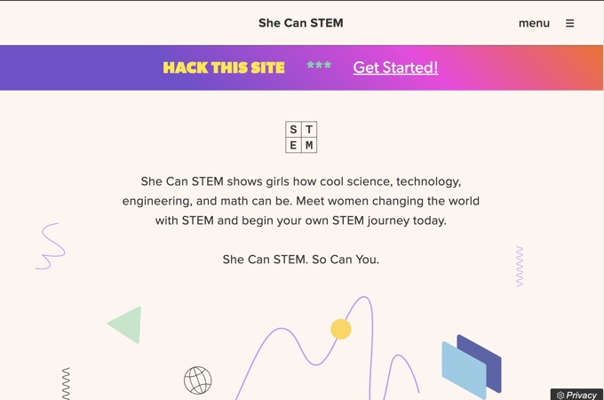 Ad Council: She Can STEM by Viget