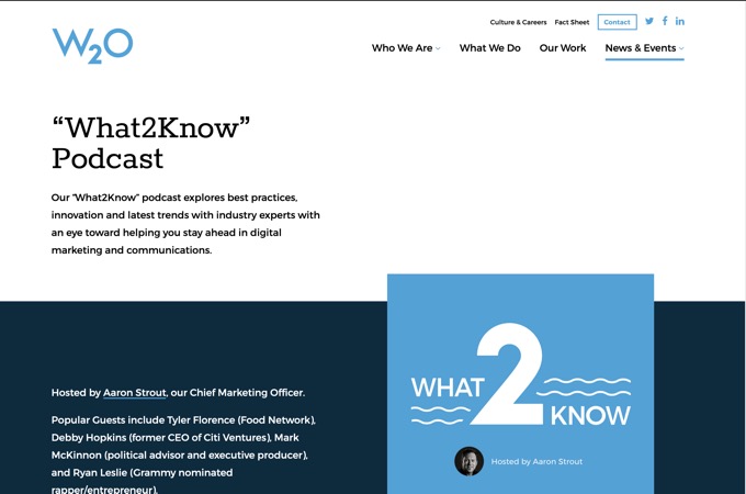 W2O “What2Know” Podcast by Real Chemistry