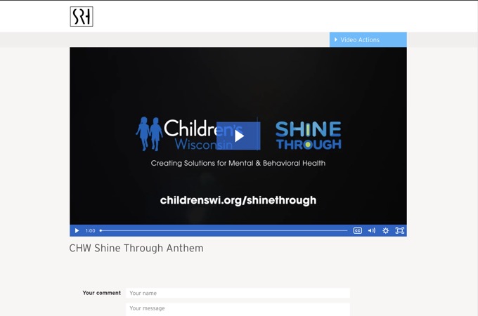 “Shine Through” Awareness Campaign Video for Children’s Wisconsin by SRH