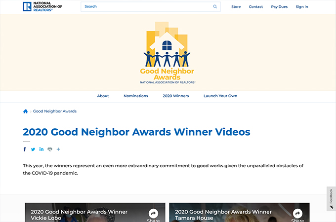 Good Neighbor Awards by National Association of REALTORS®