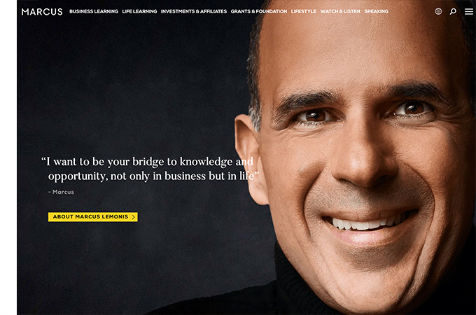 Marcus Lemonis LLC Website by BlackDog Advertising