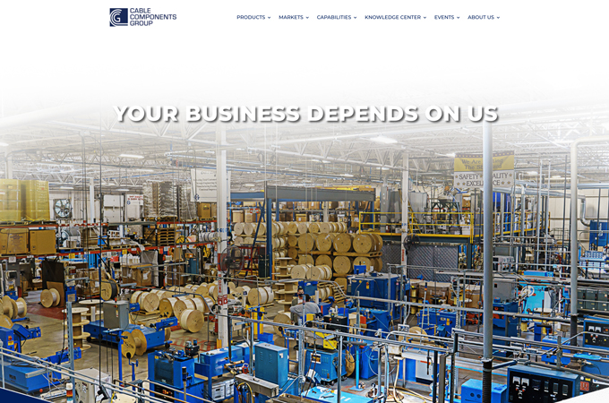 Cable Components Group Website Rebuild by Gavin