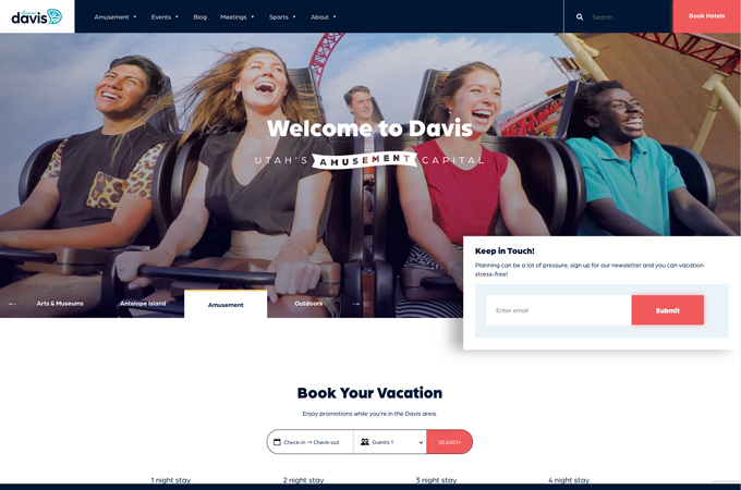 Discover Davis Rebranded Website by Relic
