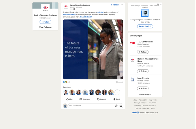 CashPro App Social by Bank of America - Enterprise Creative Solutions