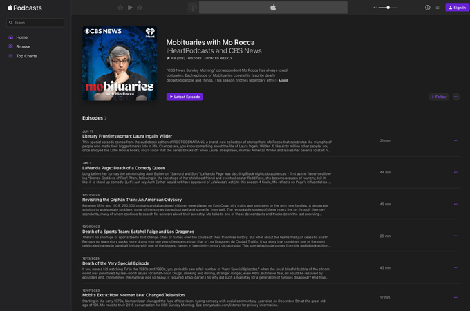 Mobituaries with Mo Rocca by Paramount