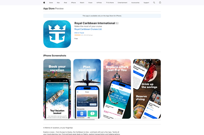 Royal Caribbean International Mobile App by Royal Caribbean Group