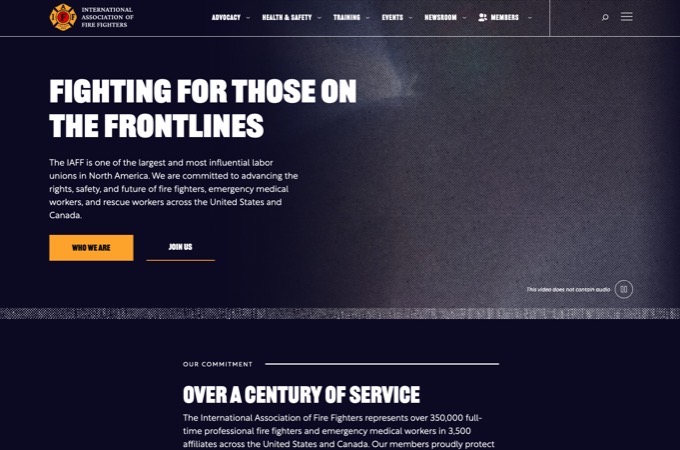 International Association of Fire Fighters Website by Viget
