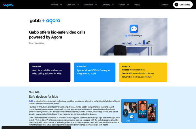 Gabb offers kid-safe video calls powered by Agora by Agora