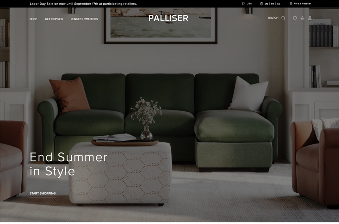 Palliser Furniture Website with 3D Product Configurator by Jola Interactive