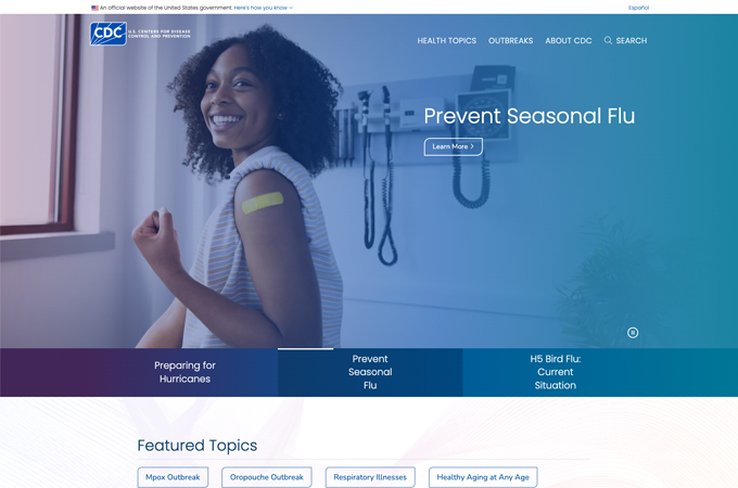 The New CDC.gov by Centers for Disease Control and Prevention