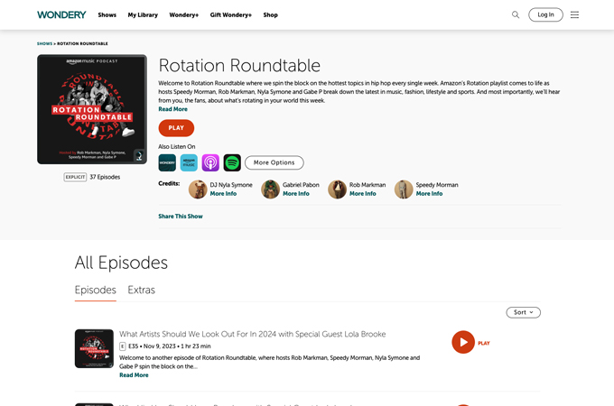 Rotation Roundtable by Amazon Music