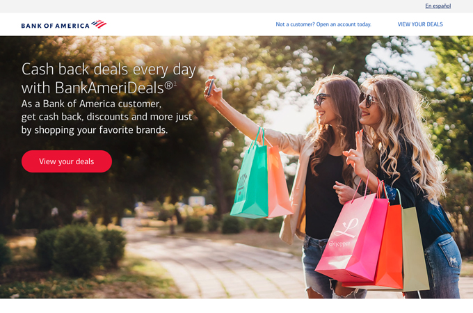 BankAmeriDeals Landing Page by Bank of America - Enterprise Creative Solutions