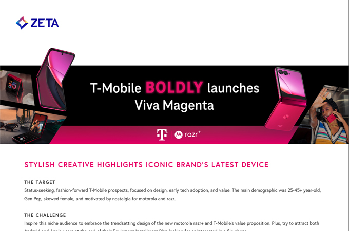 T-Mobile Motorola razr+ Launch by Zeta Global