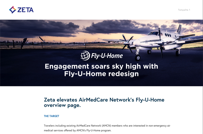 Fly-U-Home Intl. Landing Page Redesign by Zeta Global