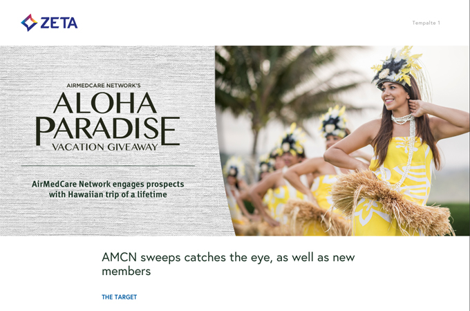 AMCN Aloha Paradise Vacation Giveaway by Zeta Global