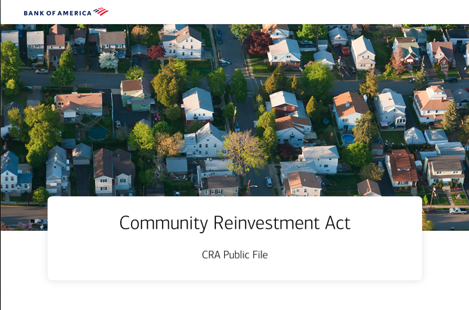 Community Reinvestment Act Landing Page by Bank of America - Enterprise Creative Solutions