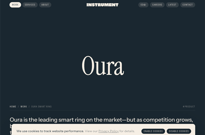 Reimagining Oura Ring's E-Commerce Experience by Instrument