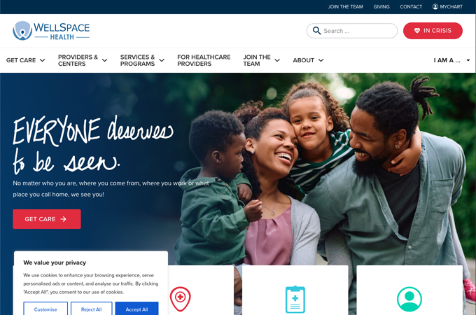 WellSpace Health Website Redesign and Development by Capitol Tech Solutions