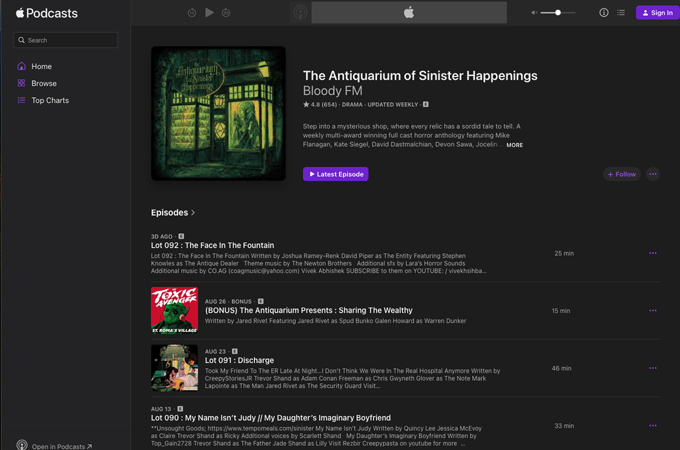 The Antiquarium Of Sinister Happenings