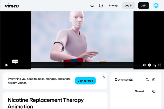Nicotine Replacement Therapy Animation by Random42 Scientific Communication