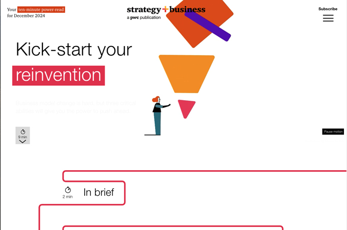 Kick-start your reinvention by PwC's strategy+business