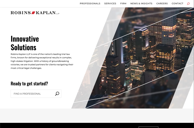 Robins Kaplan Website by Firmseek