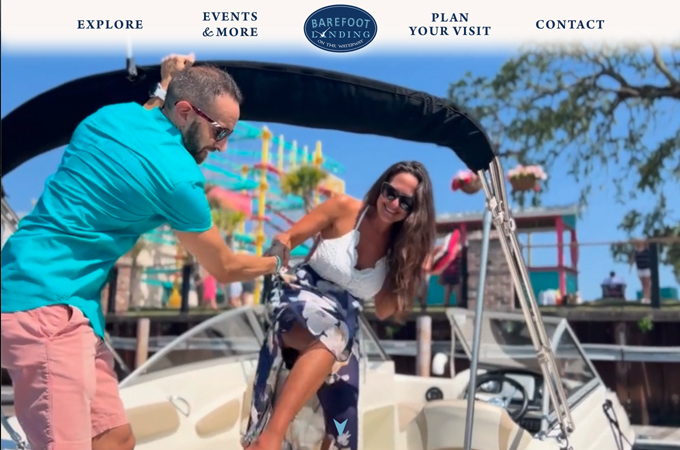 Barefoot Landing Website by Lhwh Advertising & PR