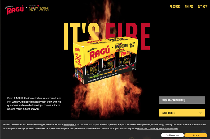 Ragu x Hot Ones Website by Digital Yalo