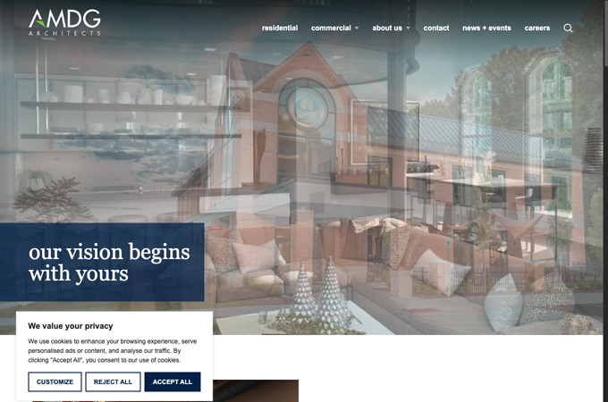 AMDG Architects Website Design & Development by Blue Flame Thinking