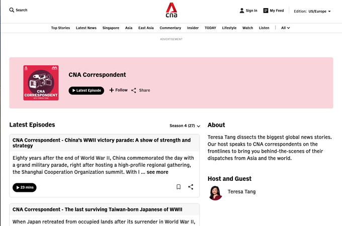 CNA Correspondent by MCN International Pte Ltd