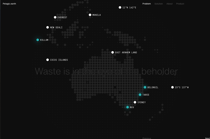 Pelagic exhibition microsite by MASS