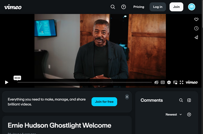 Ernie Hudson Ghostlight Welcome by On Base Productions