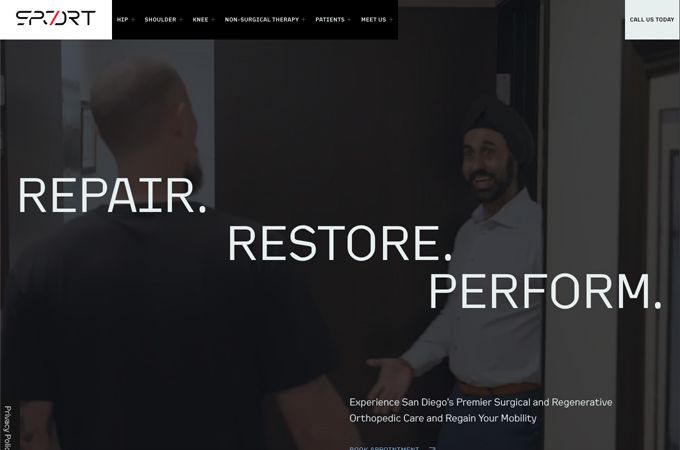 San Diego Performance Orthopedics and Regenerative Therapy (S.P.O.R.T.) | Dr. Sanjum Samagh by Modern Practice