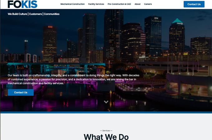 FOKIS Mechanical Website by Seafoam