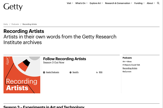Recording Artists: Experiments in Art and Technology by J. Paul Getty Trust