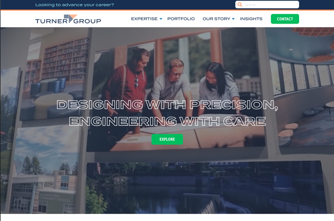 The Turner Group Website by Millennium Agency
