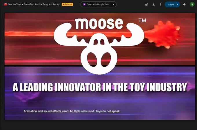 Moose Toys & Gamefam: #1 Multigame Toy Campaign on Roblox by Gamefam