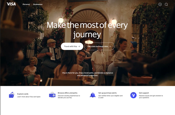 usa.visa.com Site "Refresh" by Visa