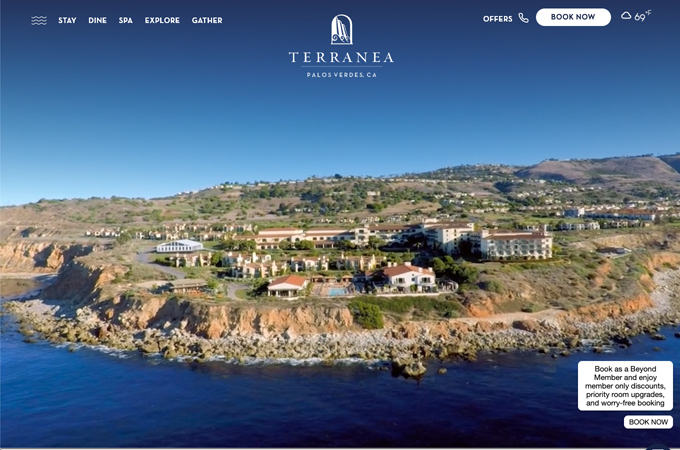 Terranea Resort: Redefining Coastal Elegance and the Luxury Golf Experience in Southern California. A modern, immersive website featuring swipeable visuals, intuitive UI, refined typography, and high-end branding—driving a 110% increase in bookings. by Milestone Inc.