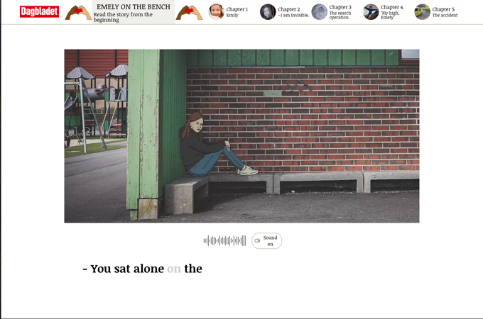 Emely on the Bench by Dagbladet