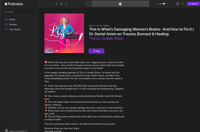 This Is What’s Damaging Women’s Brains- And How to Fix It | Dr. Daniel Amen on Trauma, Burnout & Healing by Elizabeth Svatek