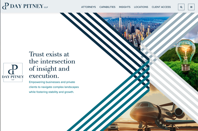 Day Pitney Rebranding and Website Redesign by Saturno Design