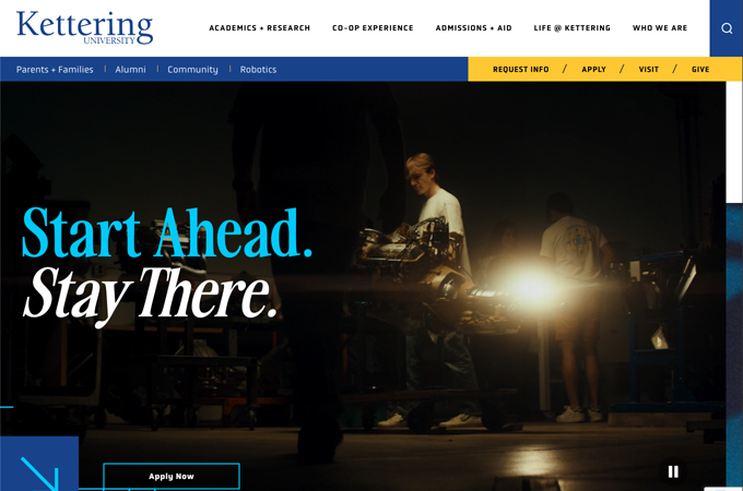 Kettering University Website Redesign by Carnegie